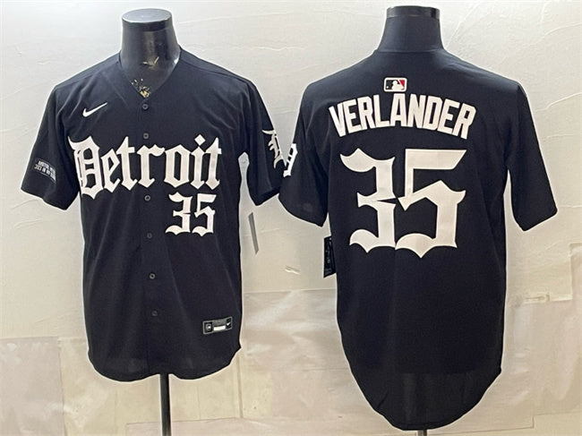Detroit Tigers #35 Justin Verlander Black 'Motor Gothic Edition' Vapor Premier Limited