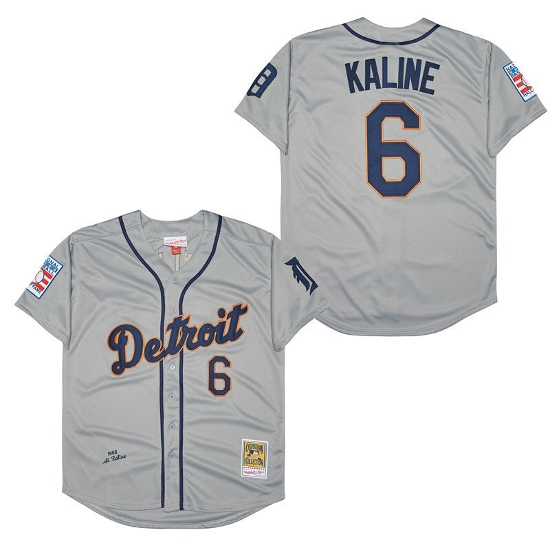 Detroit Tigers #6 Al Kaline Tigers 6 Gray 1968 Retro