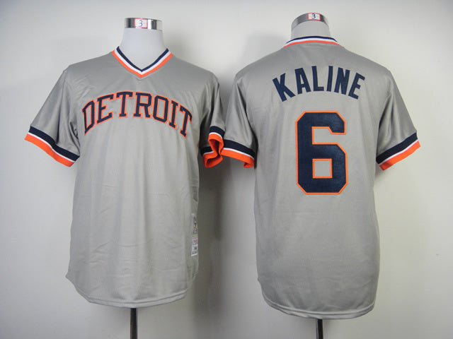 Detroit Tigers #6 Al Kaline Tigers 6# Gray Retro 1984