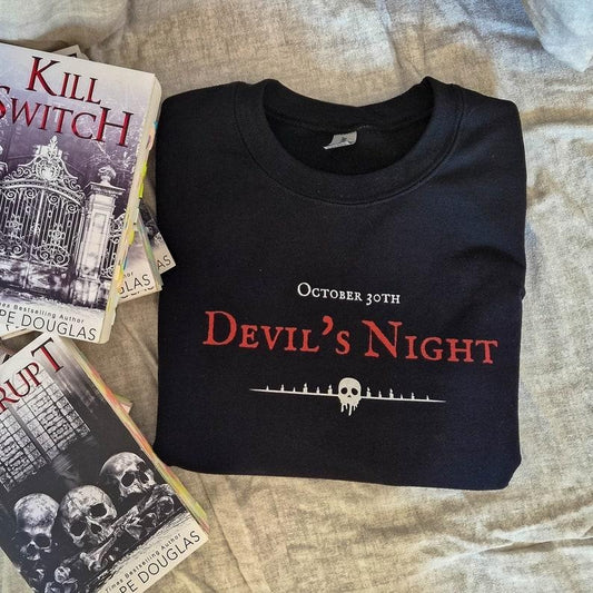 Devil's Night Bookish Sweatshirt Dark Romance Merch Book Shirt Penelope Douglas Book Lovers Gift for Reader Smut Gifts...