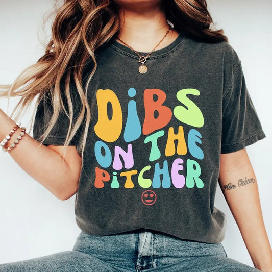 Dibs On The Pitcher Shirt Baseball Girlfriend Shirt Baseball Pitcher Shirt Baseball Girl Pitcher's Girlfriend Shirt...