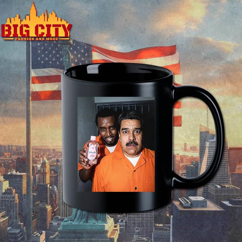 Diddy With Nicolás Maduro Funny Prison Meme Johnson’s Baby Oil Shirt
