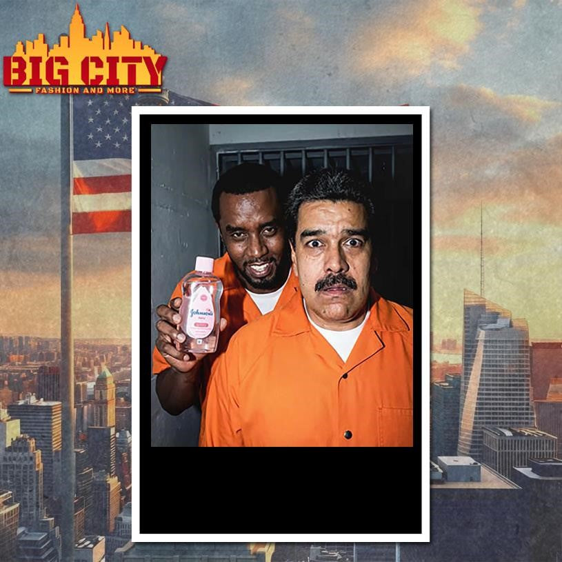 Diddy With Nicolás Maduro Funny Prison Meme Johnson’s Baby Oil Shirt