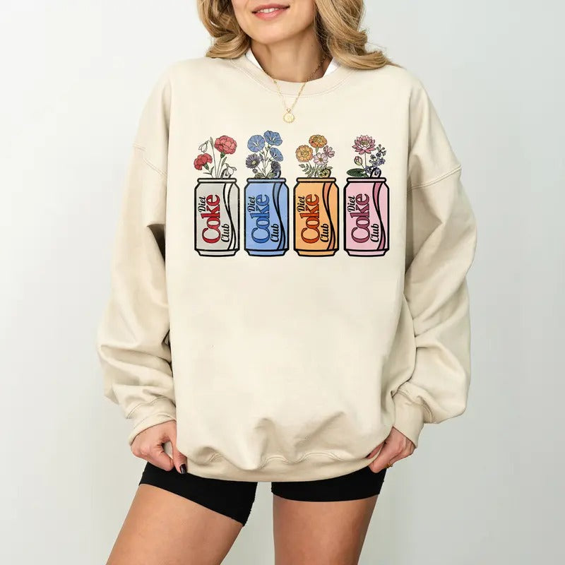 Diet Coke Sweatshirt, Diet Coke Lover Sweatshirt, Soft Drinks Lover Gifts, Women Funny Trendy Tees, Gift for Friends Hoodie