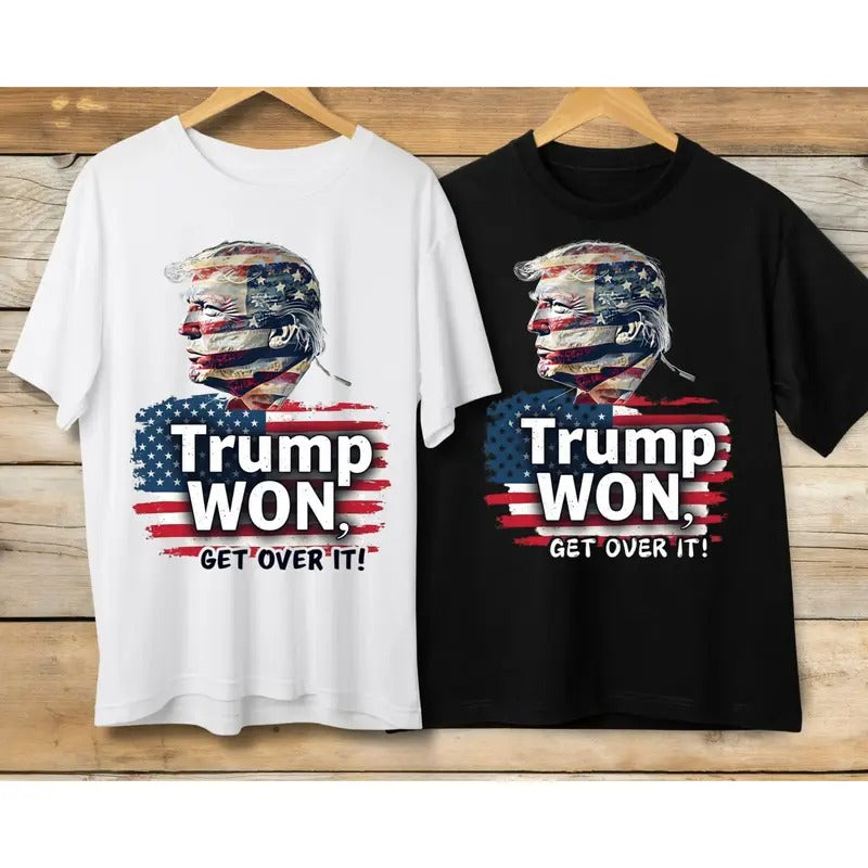 Digital Trummp Won T-Shirt, Get Over It, Trummp 47 President Sweatshirt, Trummp Winning Election 2024, 47 President Gift...
