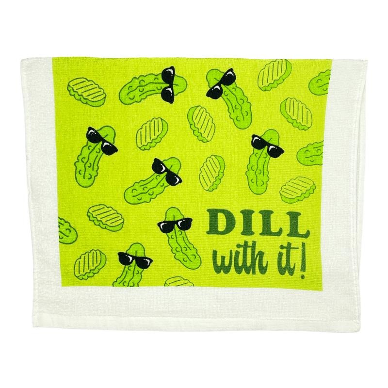 Dill With It Funny Pickle Cool Tea Towel Funny Dish Towels Soft Adsorbent Tea Towel T-Shirts, Hoodie, Sweatshirt