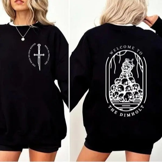 Dimholt Skulls Shirt, Fantasy Book Lover Sweatshirt, Lord Of The Rings Tee Shirt, Bookish Sweatshirt, Middle Earth...