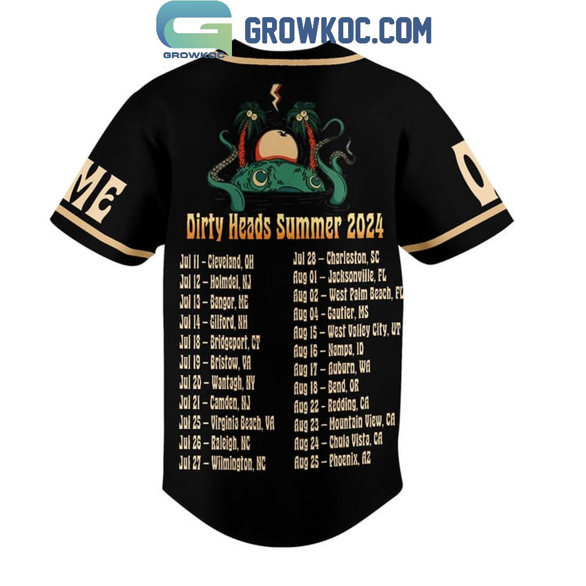 Dirty Heads Summer 2024 Fan Personalized Baseball Jersey