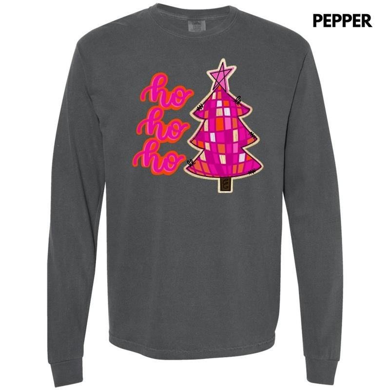 Disco HoHoHo Long Sleeve Comfort Colors T-Shirt 'NLB' Hoodie, Sweatshirt | WearSparks.com