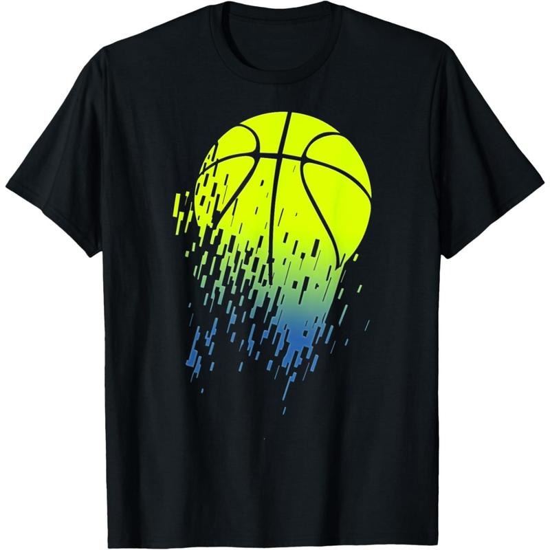 Disintegrating Neon Green Basketball Urban Graphic T-Shirt made in usa Hoodie, Sweatshirt | WearSparks.com