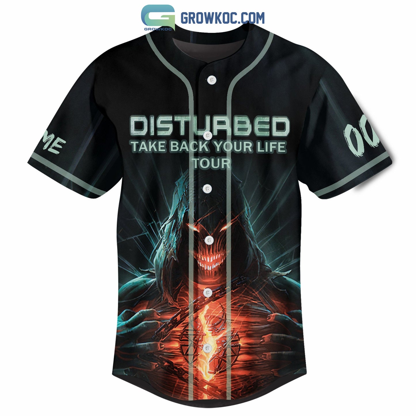 Disturbed Take Back Your Life Tour Personalized Baseball Jersey