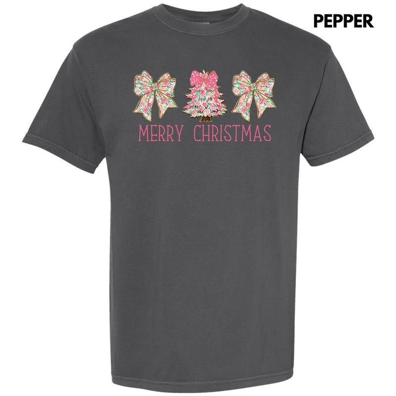 Ditsy Pink Trio Christmas Comfort Colors T-Shirt 'NLB' Hoodie, Sweatshirt | WearSparks.com