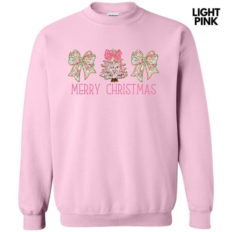Ditsy Pink Trio Christmas Sweatshirt 'NLB' T-Shirts, Hoodie | WearSparks.com
