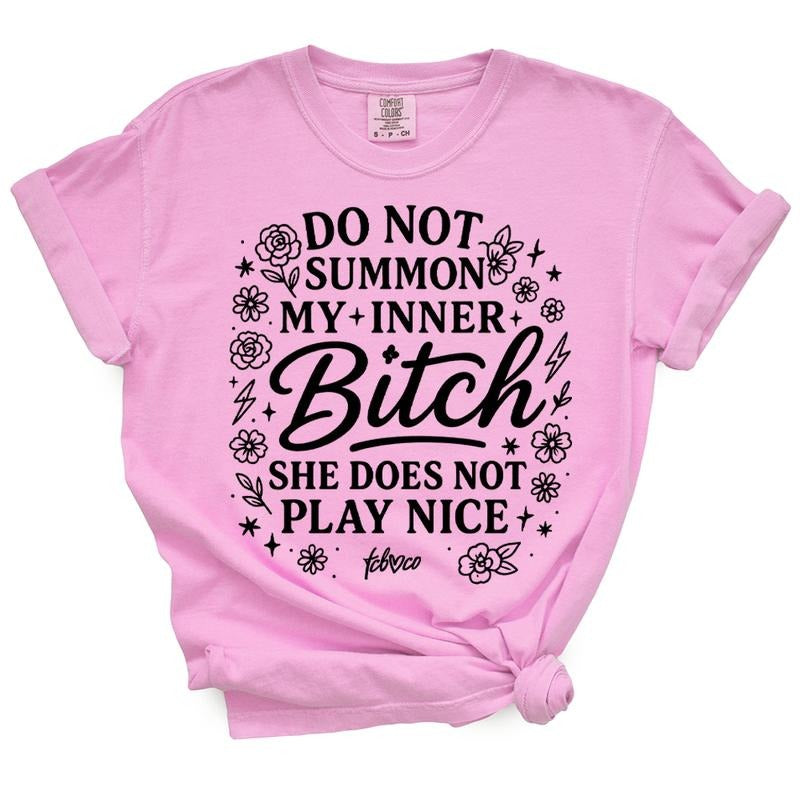 Do Not Summon My Inner Bitch - Casual Summer Top For Moms T-Shirts, Hoodie, Sweatshirt | WearSparks.com