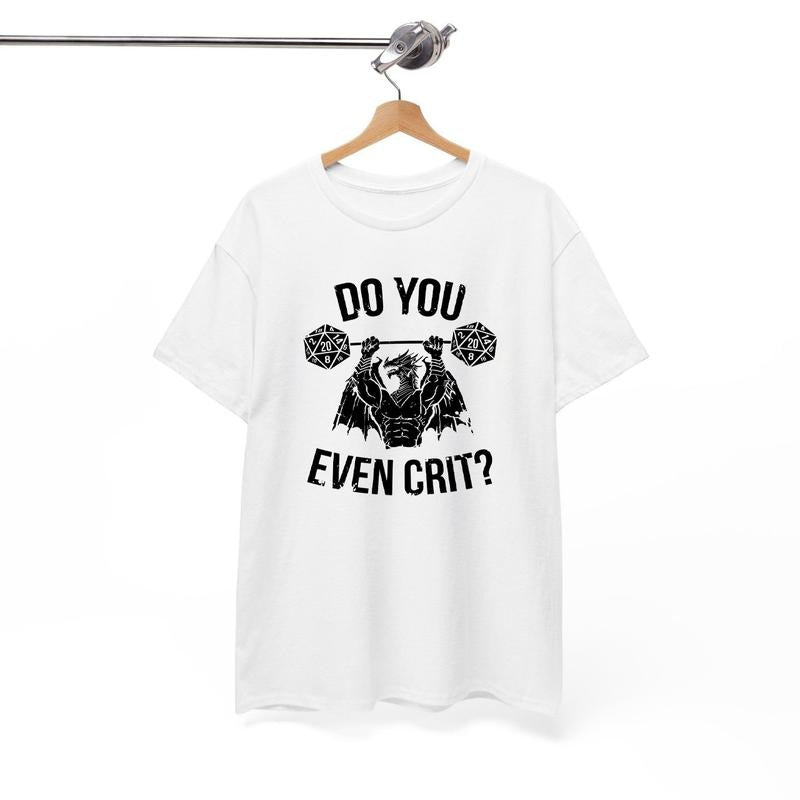 Do You Even Crit DND Shirt, GYM Master Ancient Swole'd Dragon DnD D20 Dice Funny Art Drawing Gamer Anime, Dungeons and...