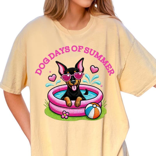 Doberman Dog Days of Summer Shirt ~ Unisex Apparel Relaxed Fit Printed In The USA Clothing Womenswear Casual Comfort...