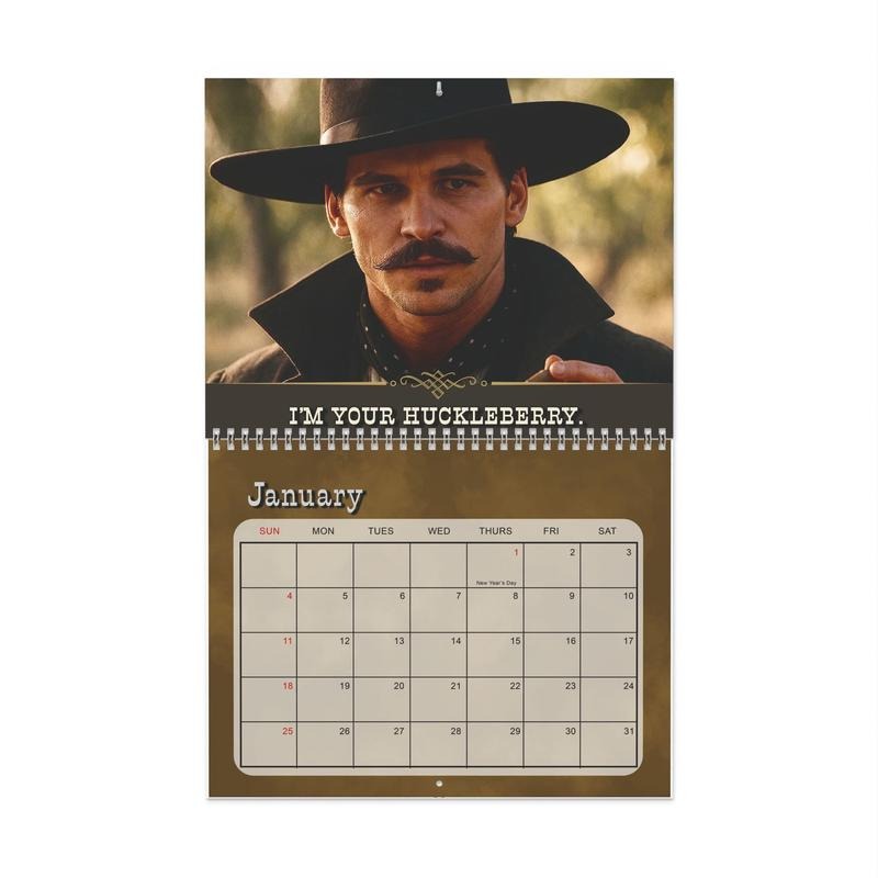 Doc Holiday Calendar 2026 ,Tombstone Calendar 2026, New Year Calendar And Planner, Unique Christmas Gift, Quote Calendar...