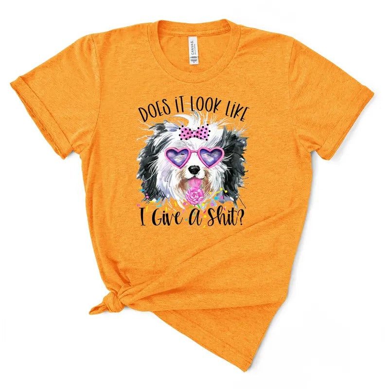 Does It Look Like I Give A Shit - Women's T-Shirt - Soft & Breathable Cotton, Unisex Sizing - Fit