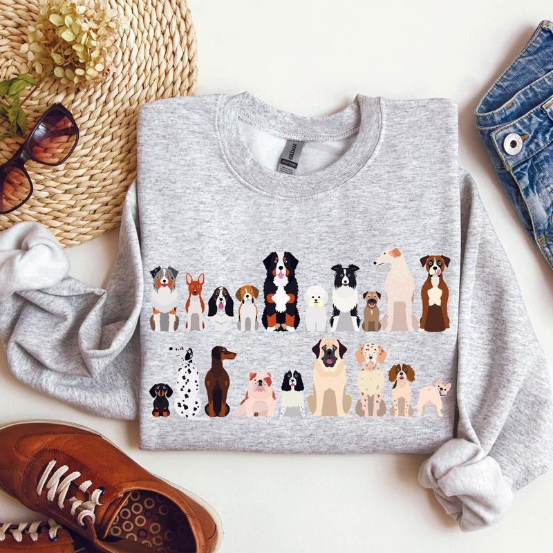 Dog Breeds Farm Animal Lover Sweatshirt T-Shirts, Hoodie | WearSparks.com