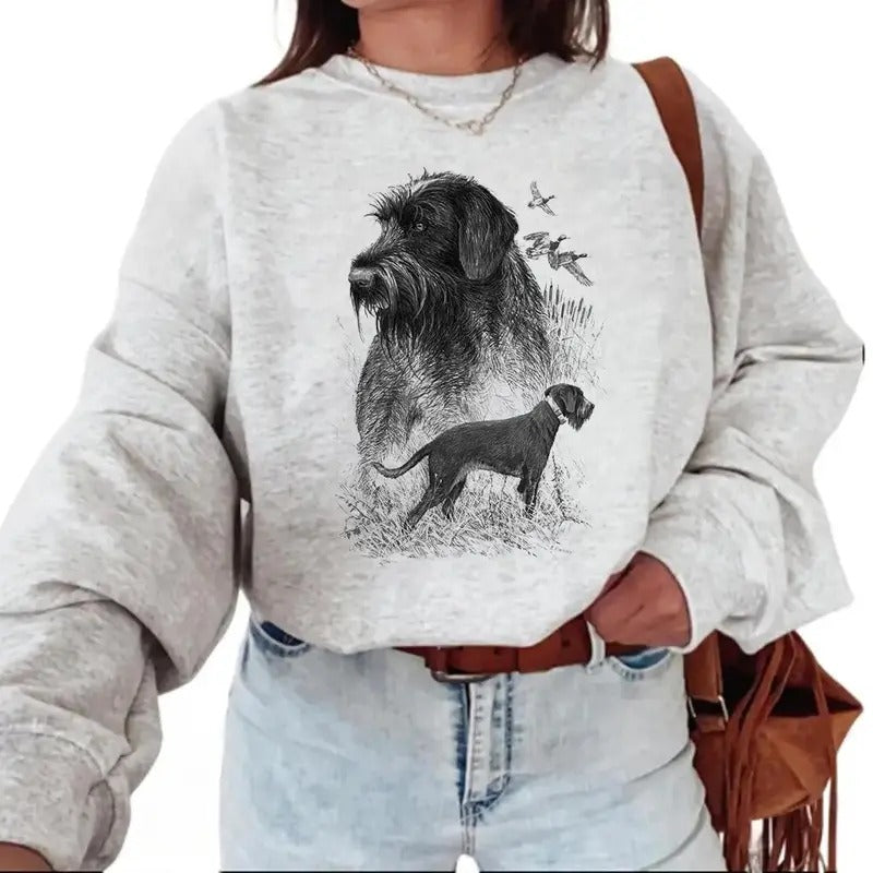 Dog Hunting Mallard Duck Sweatshirt Hello Hunting Season Hoodie,  T-shirt, Nature Animal Lover Cotton Unisex for Husband,...