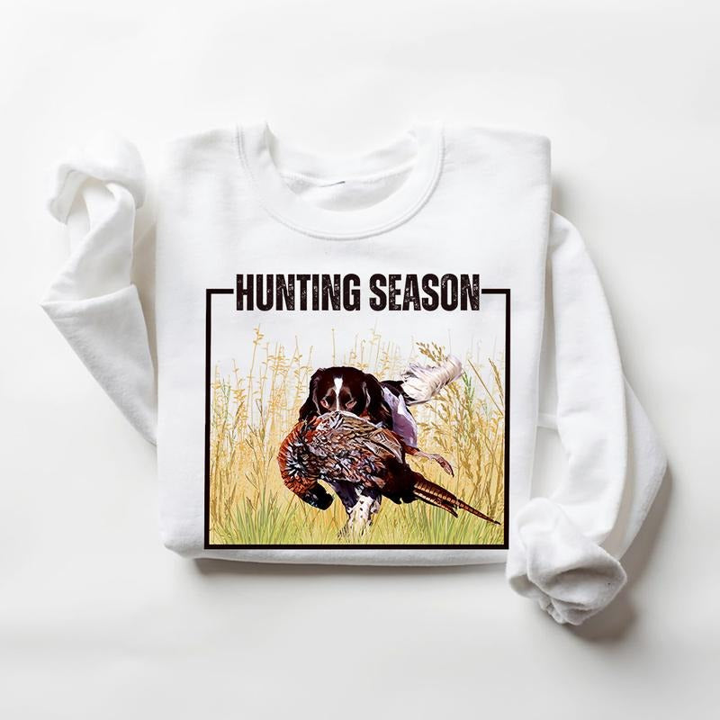 Dog Mallard Duck Hunting Sweatshirt Hello Hunting Season Hoodie,  T-shirt, Deer Duck Dog Nature Animal Lover Cotton...