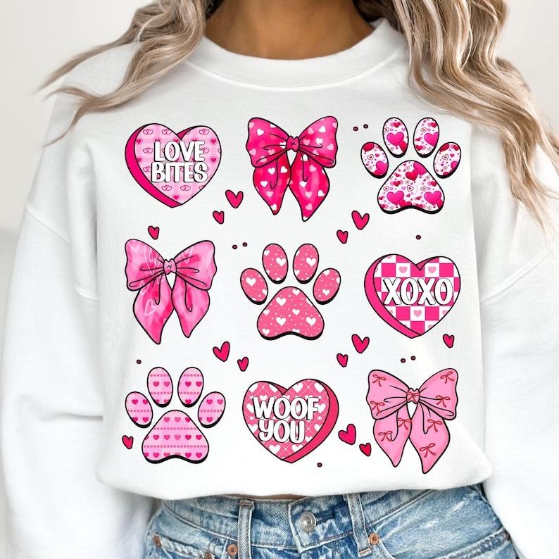 Dog Mama Coquette Valentine Sweatshirt   Dog mom Valentine day Mother Day Gift for Mom T-Shirts, Hoodie | WearSparks.com