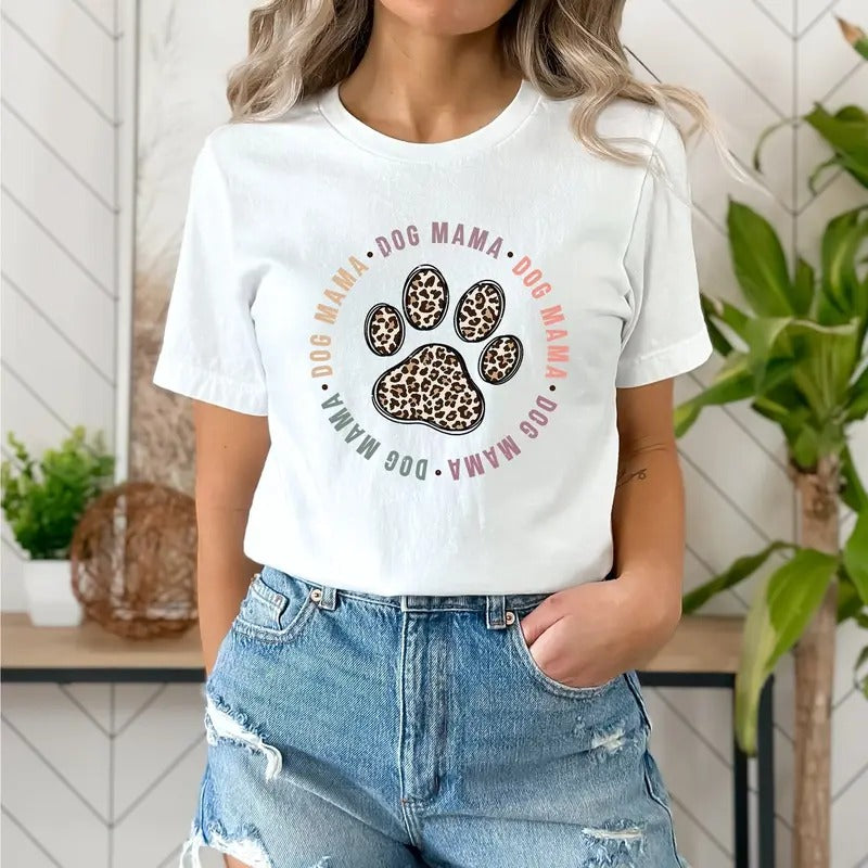 Dog Mama Shirt, Dog Mom Gift, Dog Mom T shirt, Dog Mom T-Shirt, Dog Lover Gift, Fur Mama Shirt, Pet Lover T Shirt 100%...
