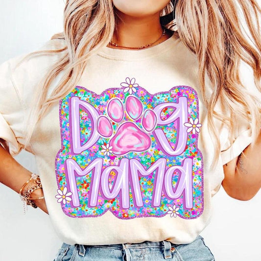 Dog Mama Shirt, Preppy Dog Mom Flower Shirt, Mama Shirt, Mom Life Shirt, Dog Coquette Shirt, Dog Mama Shirt Shirt, Dog...