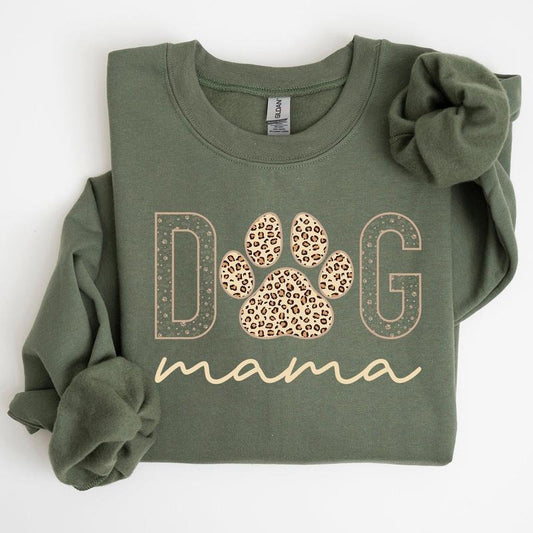 Dog Mama, Leopard Print Sweatshirt, Mother's Day Gift T-Shirts, Hoodie | WearSparks.com
