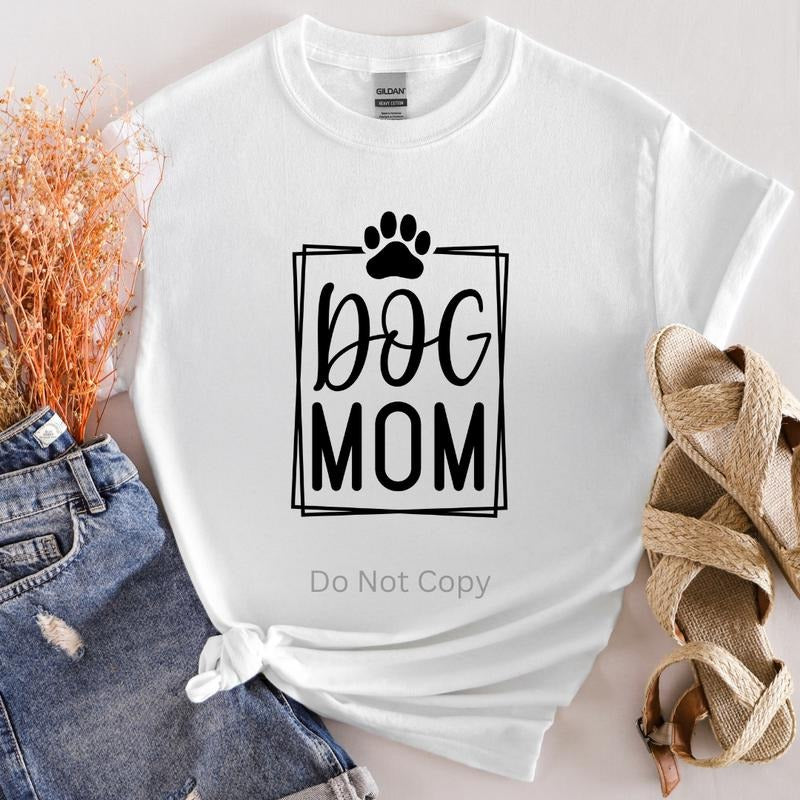 Dog Mom DTF Transfer ONLY - This is NOT a T Shirt Hoodie, Sweatshirt | WearSparks.com
