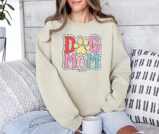 Dog Mom Sweatshirt ~ Unisex Apparel Relaxed Fit Printed In The USA Clothing Womenswear Casual Love Comfortable T-Shirts,...