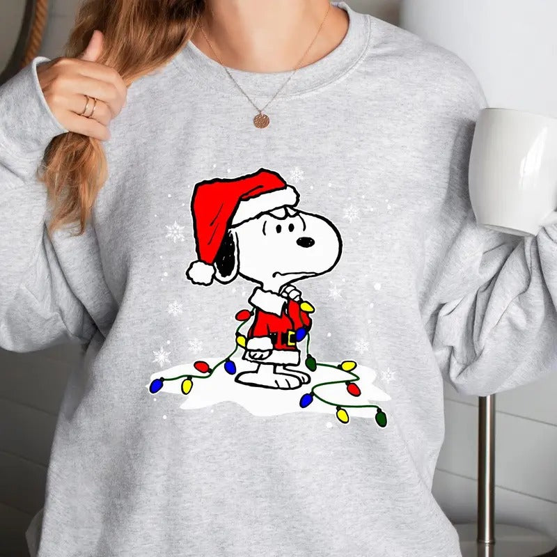 Dog New Year Sweatshirt TShirt, Christmas Light Shirts, Cute Carton Christmas Shirt Hoodie | WearSparks.com