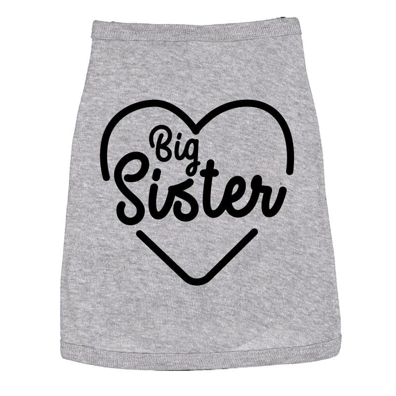 Dog Shirt Big Sister Cute Clothes For Family Pet Funny Sister Puppy Shirt Light Grey Hoodie, Sweatshirt | WearSparks.com