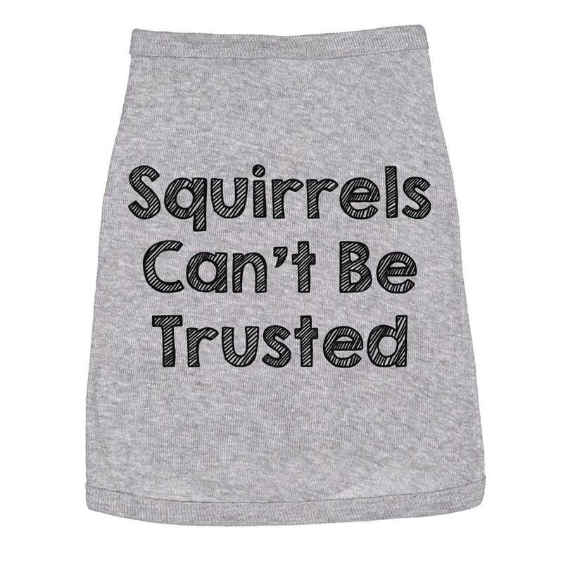 Dog Shirt Squirrels Cant Be Trusted Funny Clothes For Family Pet Funny Dog Puppy Shirt Grey Hoodie, Sweatshirt