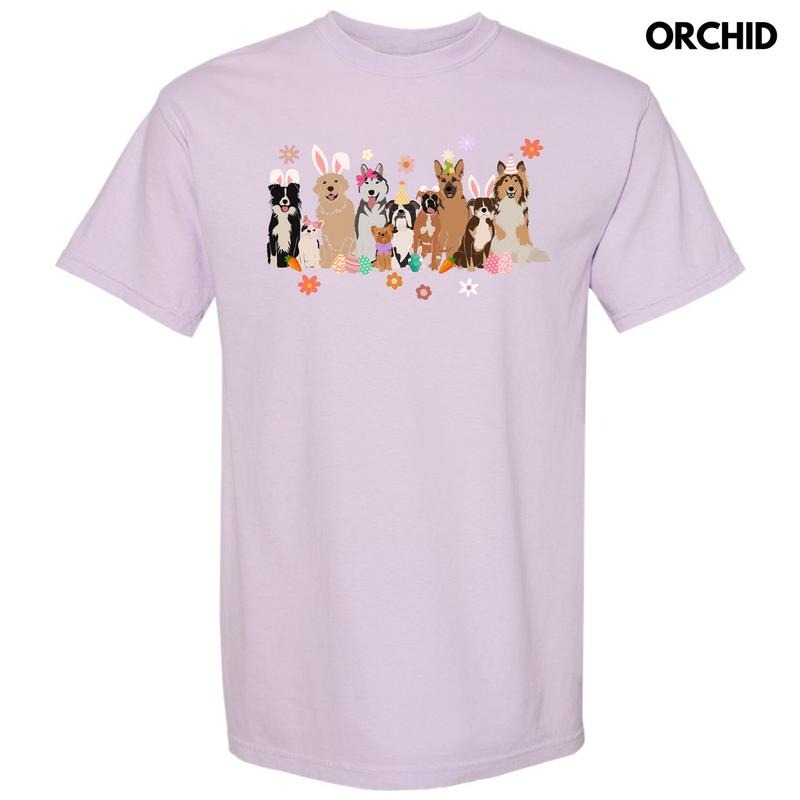 Doggy Easter Celebration Comfort Colors T-Shirt 'NLB' Hoodie, Sweatshirt | WearSparks.com