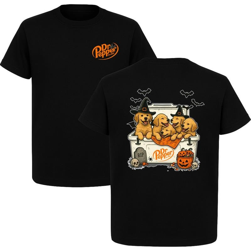 Dogs Beer Tees, Halloween T-Shirt Golden Retriever T-shirt, Perfect Beer And Dog T-shirt For Women, For Men, Halloween...