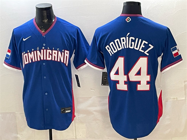 Dominican Republic Baseball #44 Julio Rodríguez Royal 2026 World Baseball