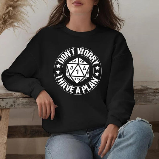 Don't Worry I Have a Plan Shirt, Funny Gift for Him and Her, Gifts for Gamer, Playing Game Shirt, Funny Dungeons D20...