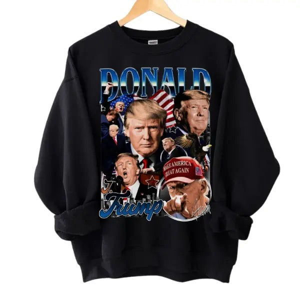 Donald Trump 2024 90s Vintage Bootleg Style Sweatshirt T-Shirts, Hoodie | WearSparks.com