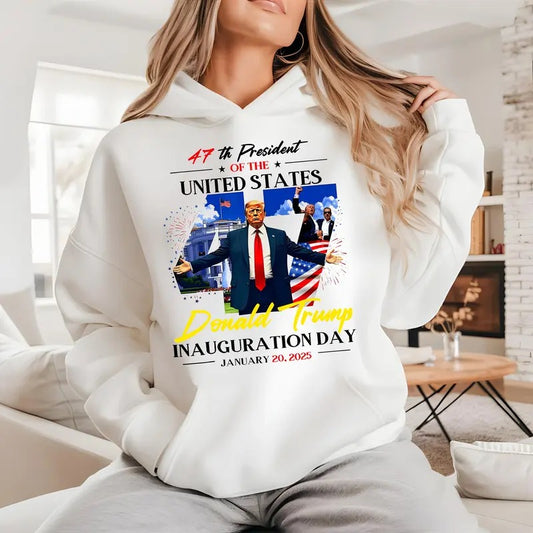 Donald Trump Inauguration Day Sweatshirt - 47th US President Inauguration - Comfort Colors - Women's Top - Tops,...