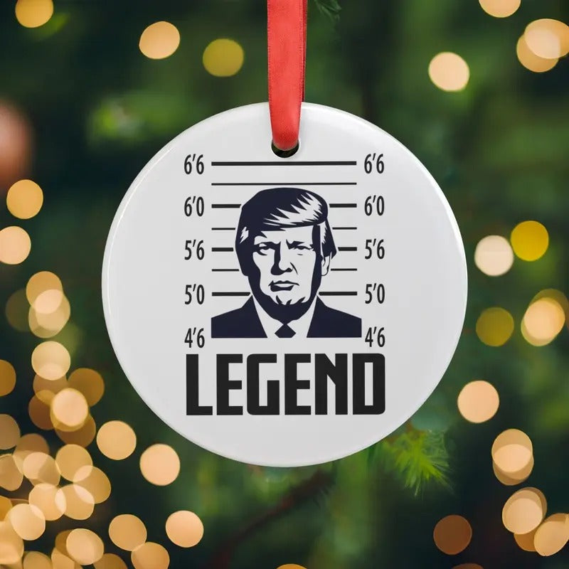 Donald Trump Legend Keepsake Ornament Christmas Holiday Gift Decor,Viral Trump Christmas Keepsake Ornament,Patriotic...