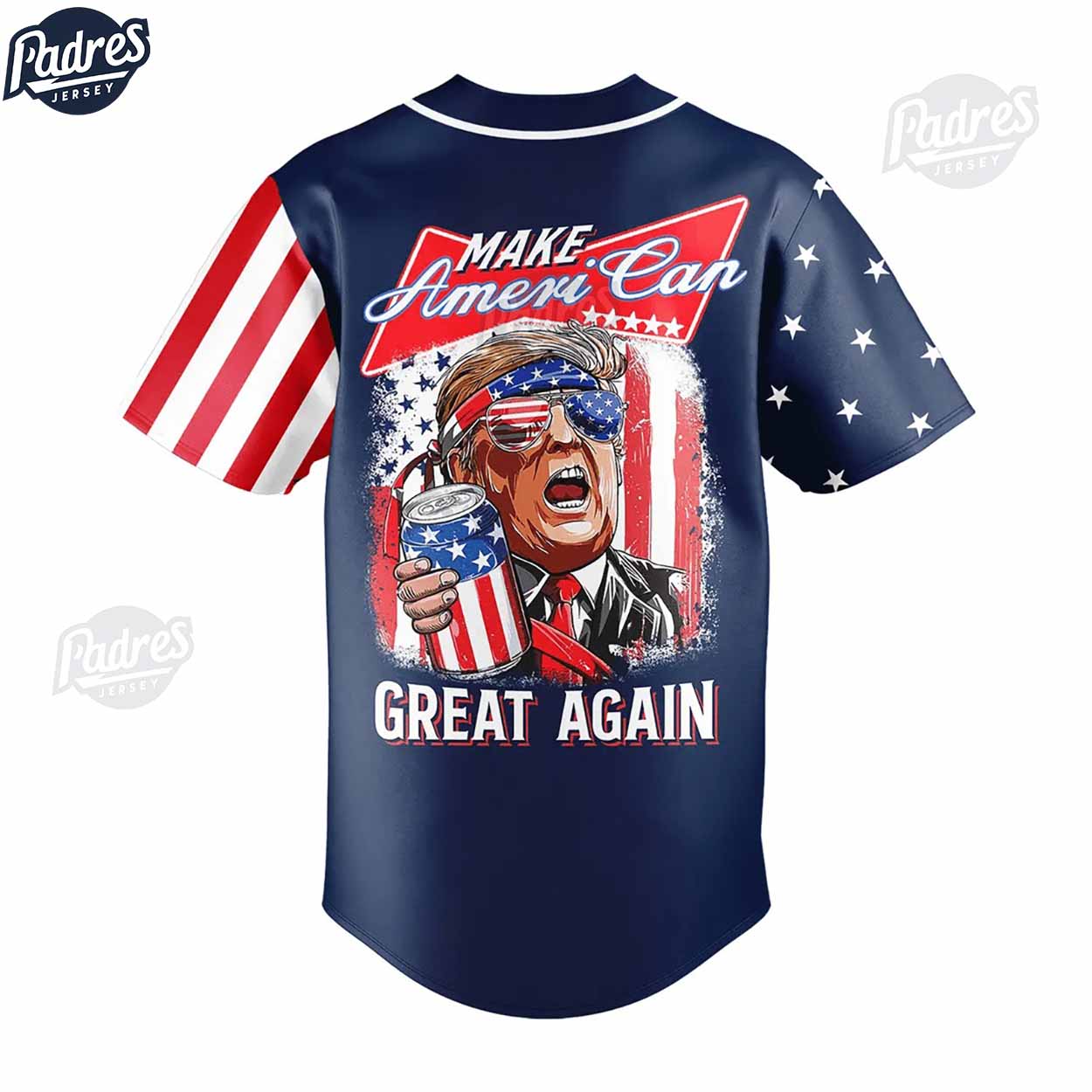 Donald Trump Make American Great Again Baseball Jersey Fan Gear - Padres Jersey Oasis: Elevate Your Baseball... (Image 4)