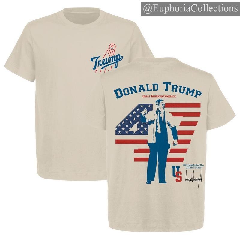 #Donald.Trump #Dodgers 2024 Tee, #Trump Won 2024 President 47th Of White House #Donald.Trump Supporter T-Shirt , Retro...