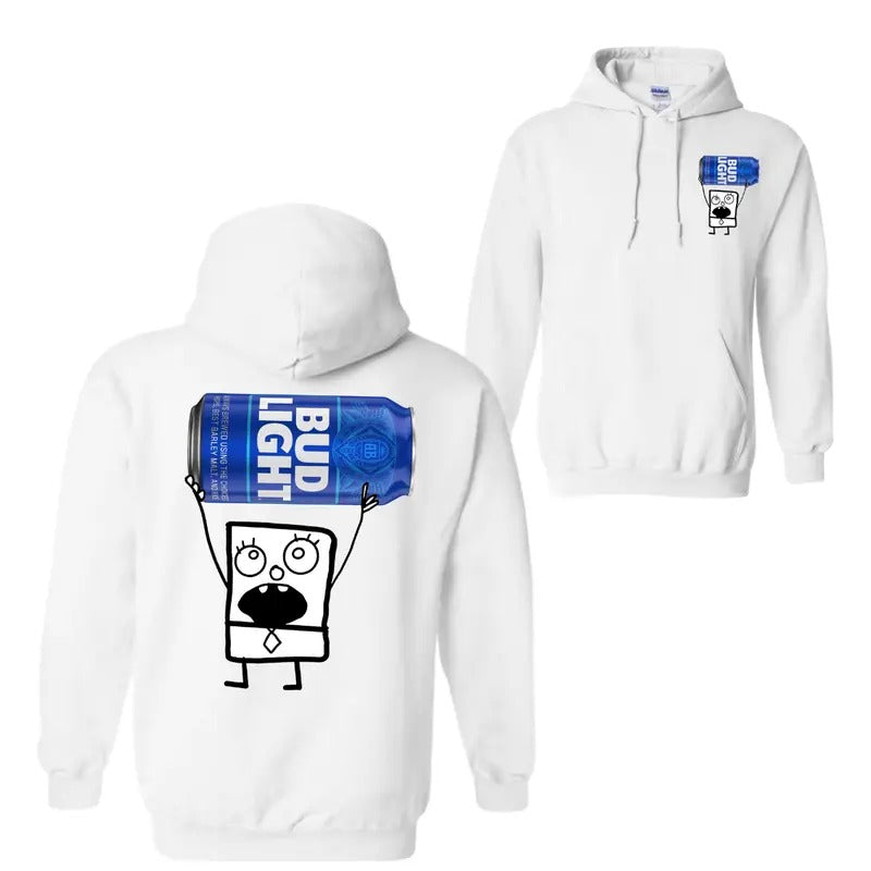 Doodlebob Bud Light Essential 2 Sided T-Shirt Sweatshirt Hoodie, For Men And Women, Trendy Shirt | WearSparks.com