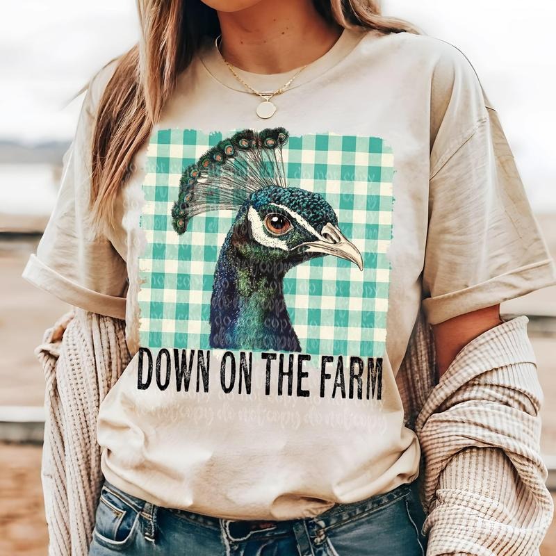 Down on the Farm Peacock DTF Transfers - THIS IS NOT A SHIRT Hoodie, Sweatshirt | WearSparks.com