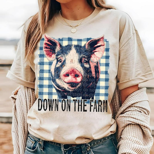 Down on the Farm Pig DTF Transfers - THIS IS NOT A SHIRT Hoodie, Sweatshirt | WearSparks.com