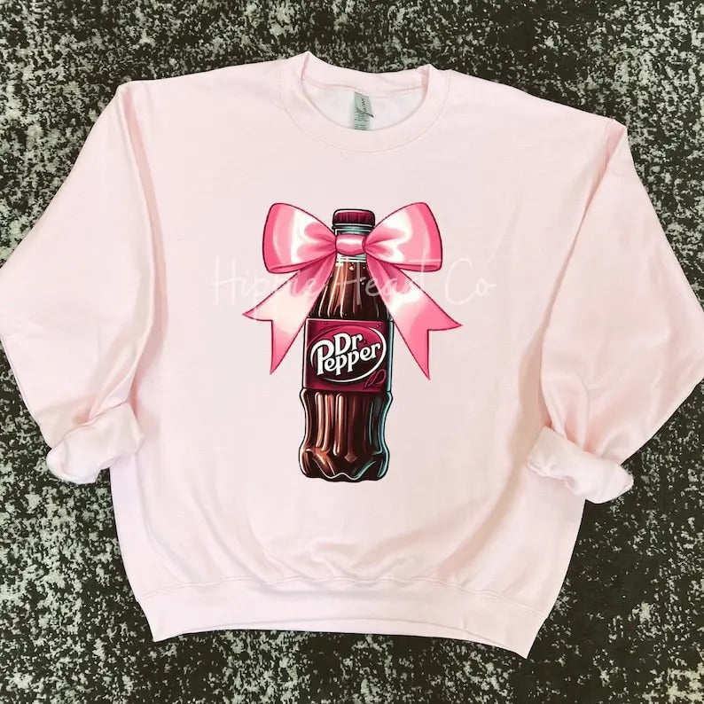 Dr.Pepper Bow Bottle Sweatshirt T-Shirts, Hoodie | WearSparks.com