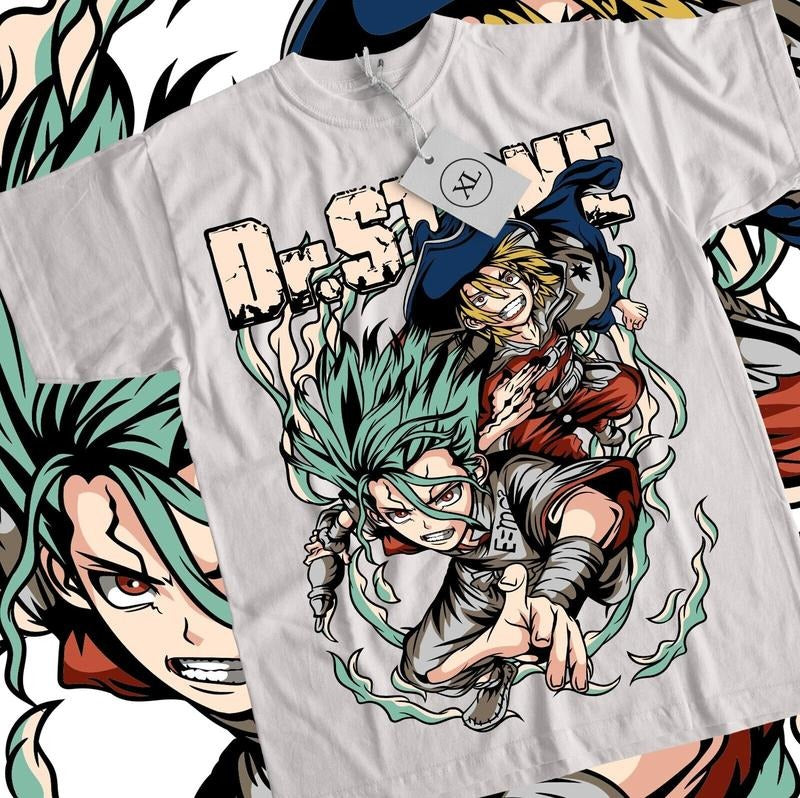 Dr. Stone T-Shirt S-4XL Senku Ishigami Ryusui Asagiri Seiyuu Vintage Shirt Tshirt S-4XL Hoodie, Sweatshirt | WearSparks.com