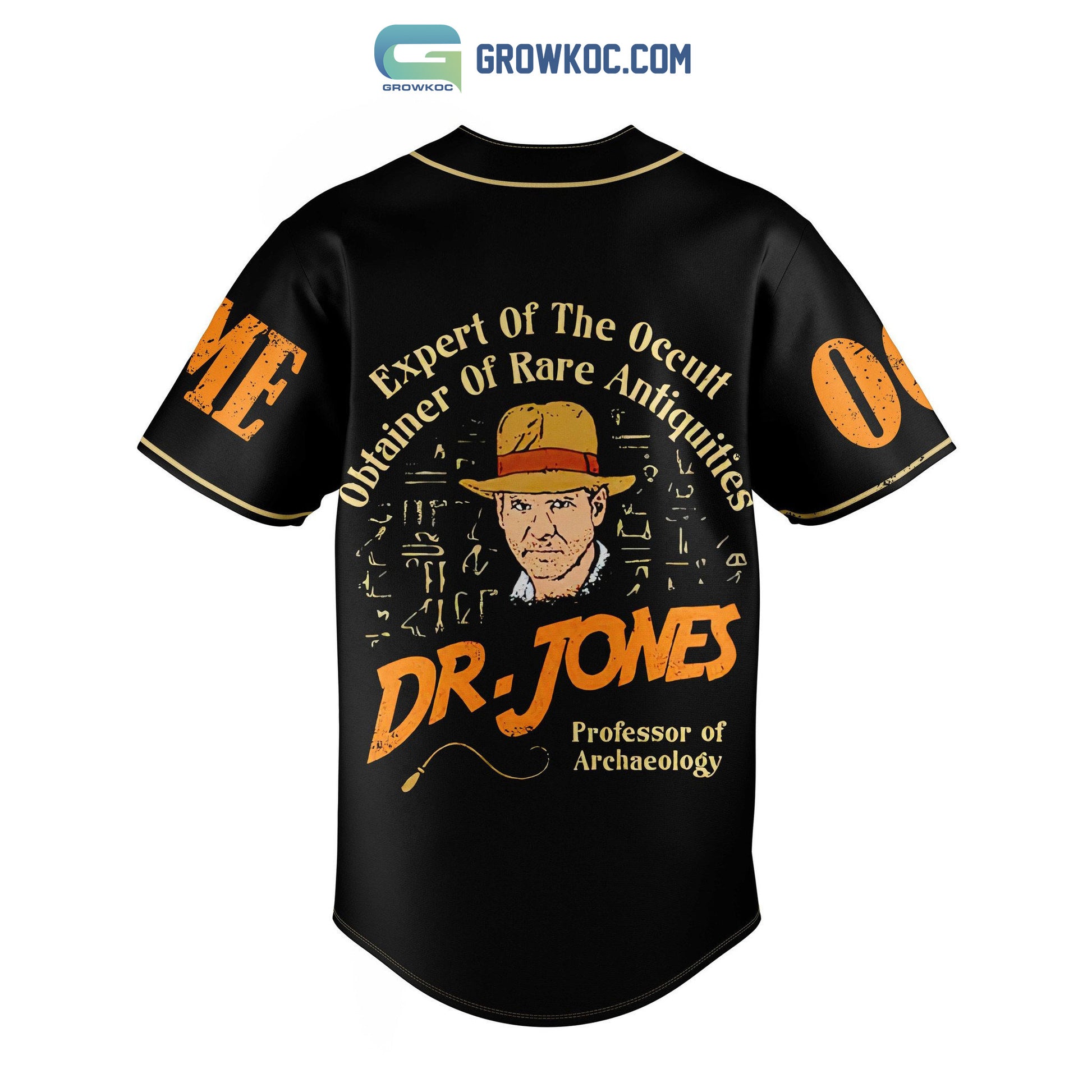 Dr Jones Professor Of Archaeology Personalized Black Design Baseball Jersey