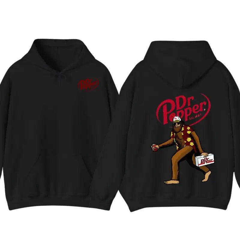 Dr Pepper BigFoot Christmas 2 Sided Hoodie, For Men For Women, Trendy Hoodie T-Shirts, Sweatshirt | WearSparks.com